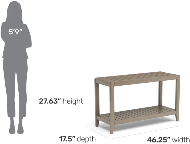homestyles® Sustain Gray Outdoor Sofa Table-3