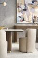 Fairfield® Dimitri Kafe 84" Dining Table with White Marble Top-1