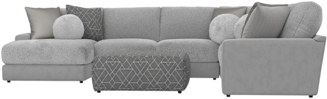 Jackson Furniture Canyon 5-Piece Gray/Platinum/Zinc Left-Arm Facing Sectional and Ottoman-4