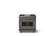 Viking® 5 Series 36" Damascus Gray Pro Style Dual Fuel (NG) Range with Polished Chrome Trim-3