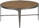 Hammary® Olmsted Rustic Oak Round Coffee Table with Black Base-3