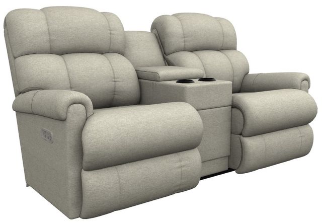 La-Z-Boy® Pinnacle Antique Power Wall Reclining Loveseat with Console, Headrest, and Lumbar-0