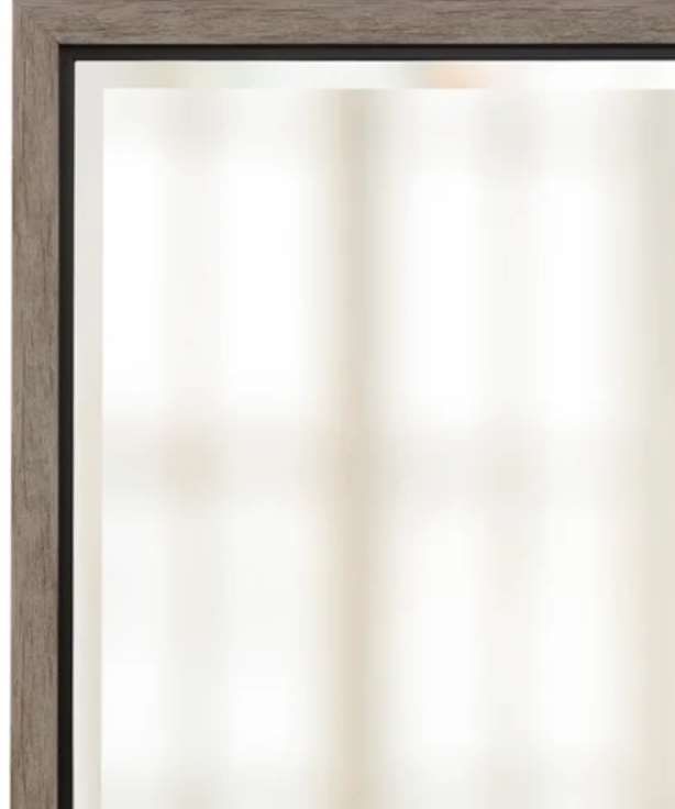 Stylecraft Chrome/Taupe Framed Beveled Mirror-1