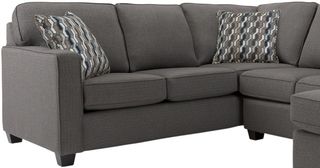 Decor-Rest® Furniture LTD 2541 Gray Left-Arm Facing Corner Sofa