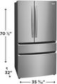 Frigidaire Gallery® 36" 22.1 Cu. Ft. Smudge-Proof® Stainless Steel Counter Depth French Door Refrigerator-2