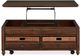 Magnussen Home® Roanoke Cherry Lift Top Cocktail Table with Slate Insert Top -0