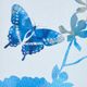 Olliix by Madison Park Cobalt Garden 3 Piece Blue Gel Coated Canvas-2