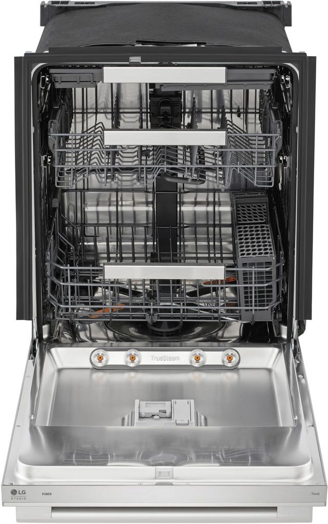 LG Studio 24" PrintProof™ Stainless Steel Top Control Built-in Dishwasher with 1-Hour Wash & Dry, QuadWash® Pro, TrueSteam® and Dynamic Heat Dry™-2