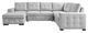Mazin Furniture Geneva 4-Piece Light Gray Left-Arm Facing Pullout Sleeper Sectional and Storage Chaise-3