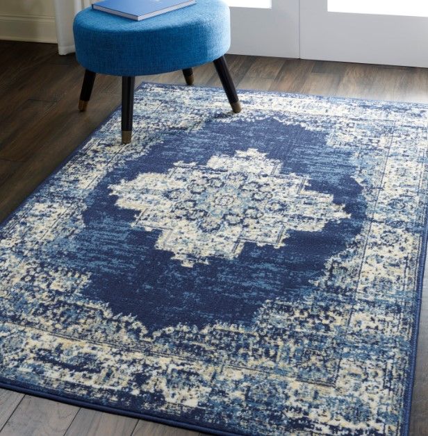 Nourison Home™ Grafix Navy Blue 5'x7' Style 2 Area Rug-1