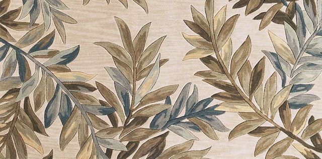 KAS Rugs Sparta Ivory Tropical Branches 5'x8' Rug-1