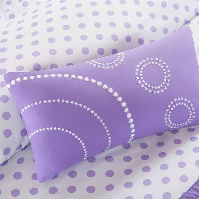 Olliix by Mi Zone Morgan Purple Full/Queen Comforter Set-4
