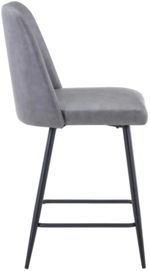 Jofran Inc. Urban Archive Maddox Gray Upholstered Counter Stool-3
