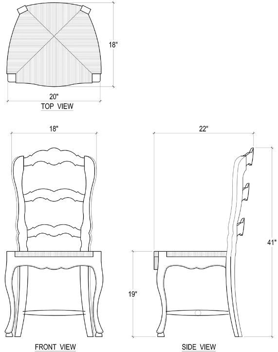 Bramble Customizable Provincial Dining Chair-1