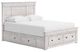 Signature Design by Ashley® Fenderport Whitewash Queen Panel Storage Bed-0