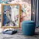 TOV Furniture Ives Navy Velvet Ottoman-2