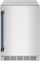 Thor Kitchen Gordon Ramsay Collection 24” 5 Cu. Ft. Stainless Steel Built-In Undercounter Outdoor Beverage Cooler with Blue Handle-2