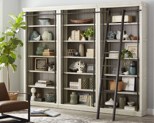 Martin Furniture Toulouse 3-Piece Rustic White Bookcase-4