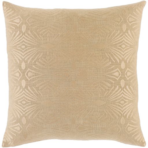 Surya Accra Khaki 18"x18" Toss Pillow with Polyester Insert-0