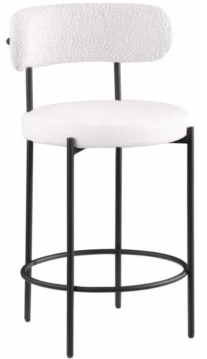 Meridian Furniture Beacon Cream/Matte Black 27" Counter Stool-0