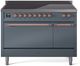 Ilve® Nostalgie II Series 48" Blue Grey Pro Style Induction Range-0