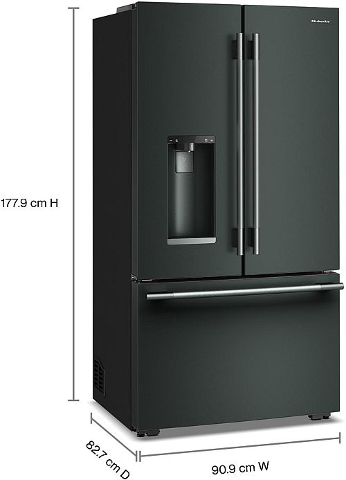 KitchenAid® 36" 23.1 Cu. Ft. Juniper Counter Depth French Door Refrigerator with Intelligent Auto Fill-3