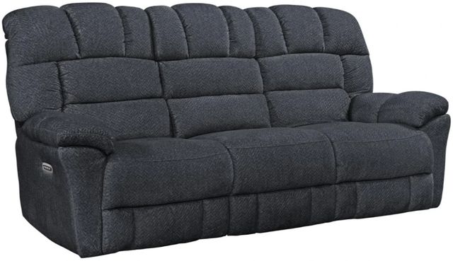 Corinthian Furniture Baker Blue Power Reclining Sofa with Power Headrest, Dropdown, and Lumbar Table-0