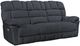 Corinthian Furniture Baker Blue Power Reclining Sofa with Power Headrest, Dropdown, and Lumbar Table-0