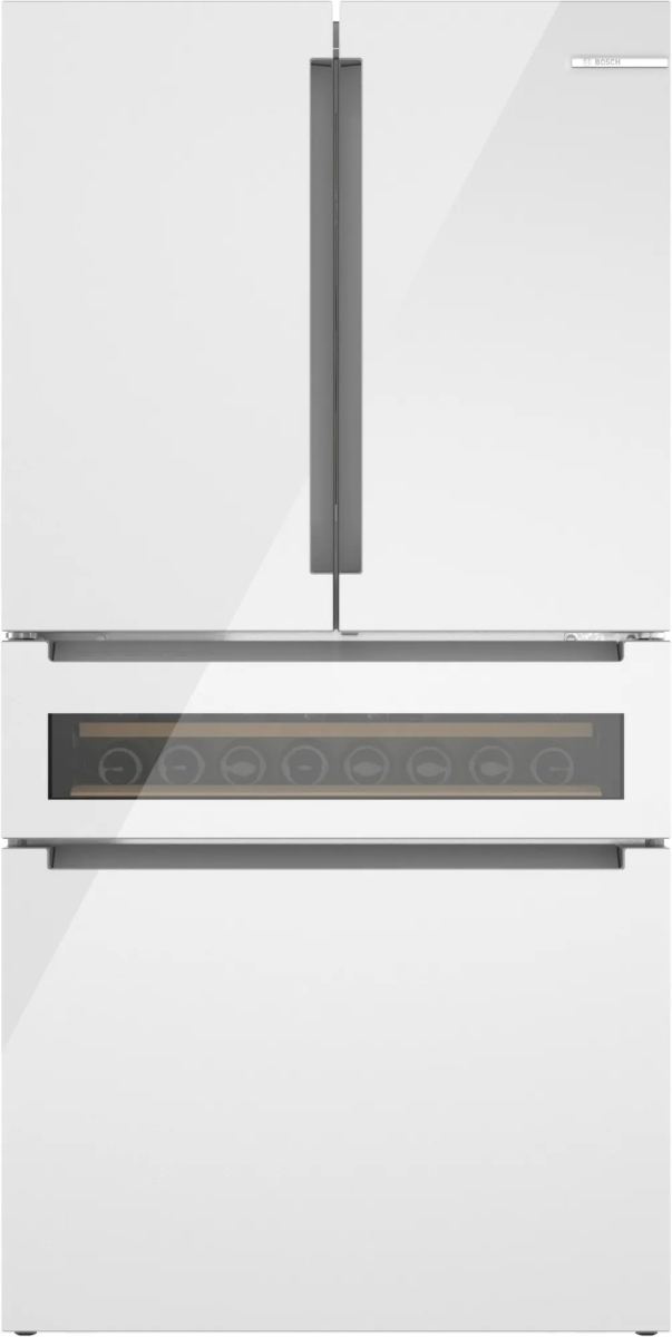Bosch white glass refrigerator hotsell
