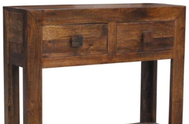 Jaipur Furniture Dakota Dark Brown 2-Drawer Console Table-1