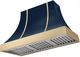 AGA Cascade 48" Indigo Wall Mounted Range Hood with Brushed Brass Trim-0