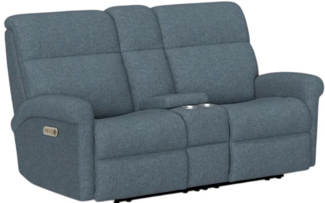Flexsteel® Customizable Davis Power Reclining Loveseat with Console and Power Headrests-3