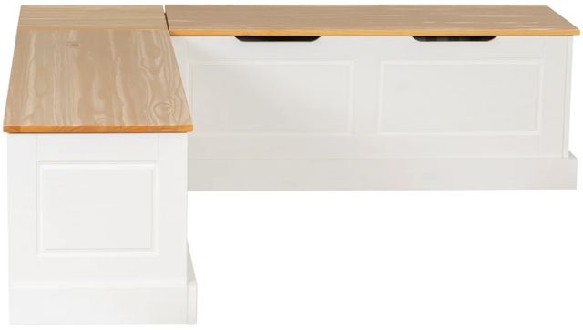 Linon Norah Natural/White Nook Bench with Cushion Set-1