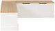Linon Norah Natural/White Nook Bench with Cushion Set-1