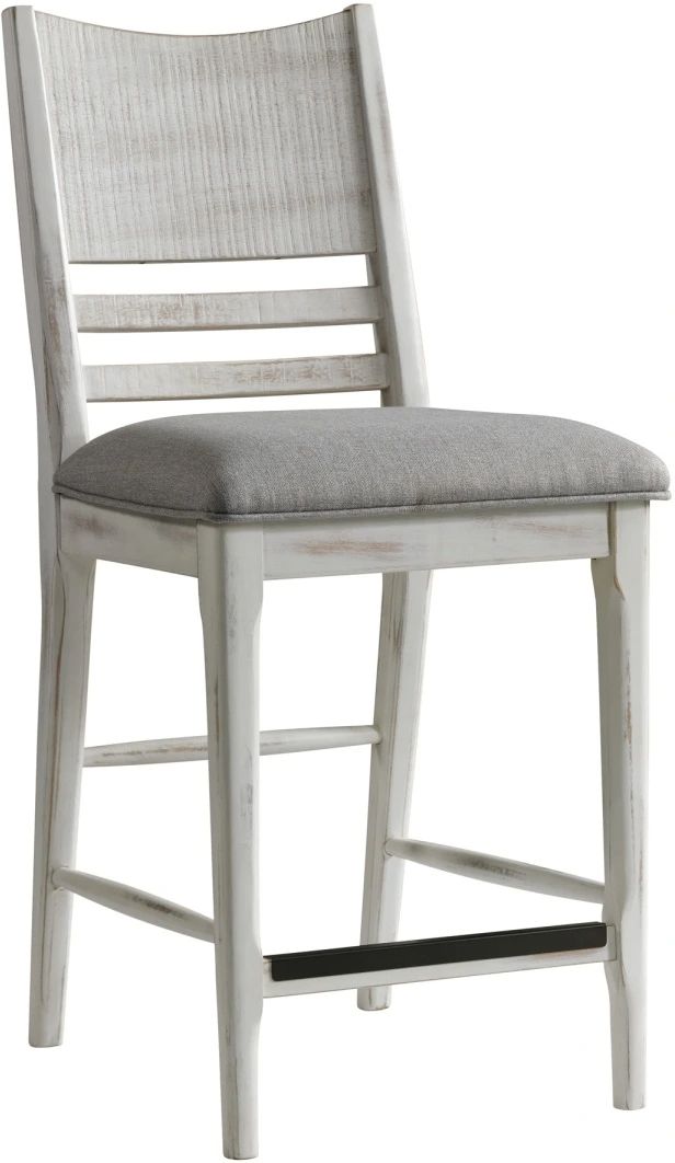 Intercon Modern Rustic Gray/Weathered White Panel Stool-0
