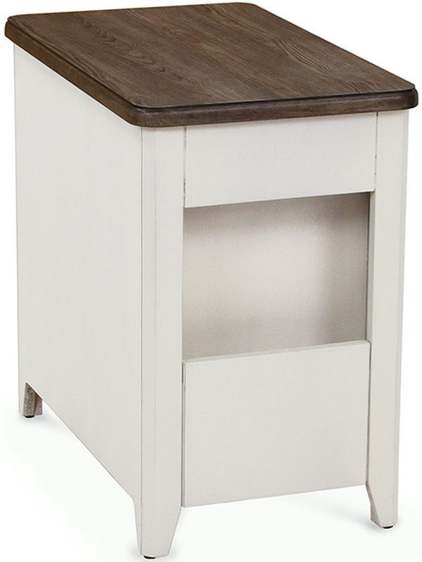 Peters-Revington™ Casual Choices™ Light Gray Chairside Table with White Base-1