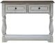 Liberty Furniture Magnolia Manor Weathered Bark Hall Console with Antique White Base-2