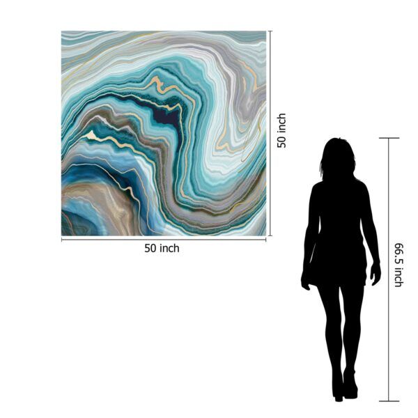 Classy Art Style 27 Floating Tempered Glass with Foil Wall Art-3