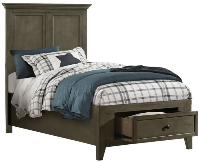 Intercon San Mateo Gray Youth Twin Storage Panel Bed-0