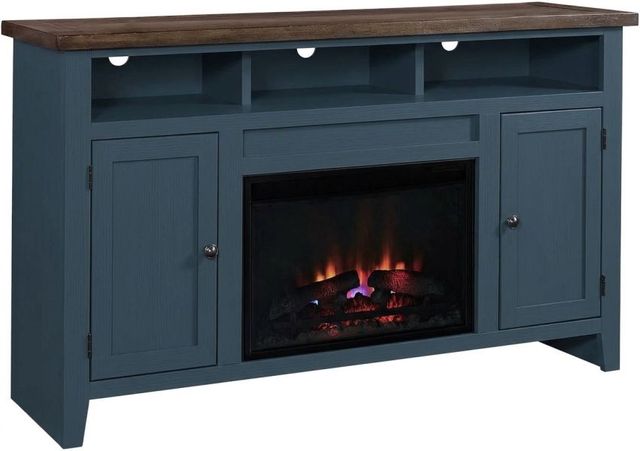 aspenhome® Eastport Malta Blue 65" Fireplace Console-0