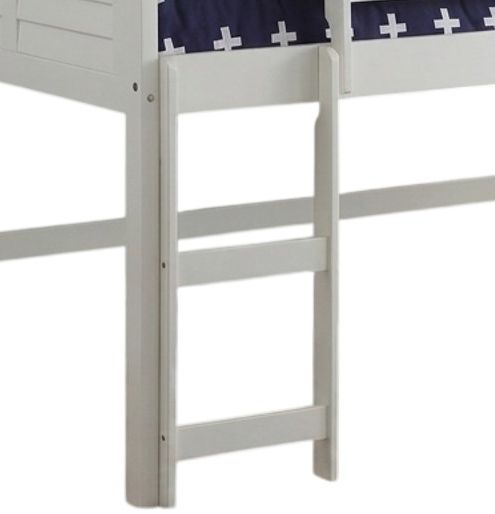 Donco Kids Louver White Youth Twin Loft Bed-2