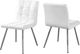Monarch Specialties Inc. 2-Piece Chrome/White Quilted Side Chair Set-1