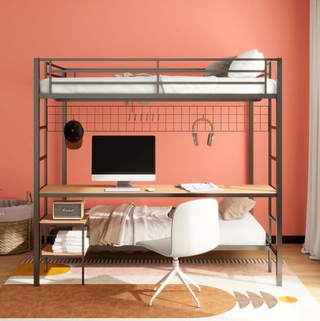 Coaster® Campus Matte Black Youth Twin Bunk Beds-0