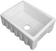 ZLINE Venice 24" White Gloss Farmhouse Single Bowl Fireclay Kitchen Sink-2