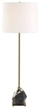 Uttermost® Rowland Black/White Buffet Lamp with Antique Brass Accent-4