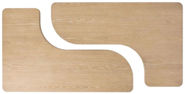 Classic Home Melina 2-Piece Coastal Drift 71" Coffee Table-3