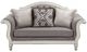 ACME Furniture Florian Antique White/Gray Loveseat with 3 Pillows-1