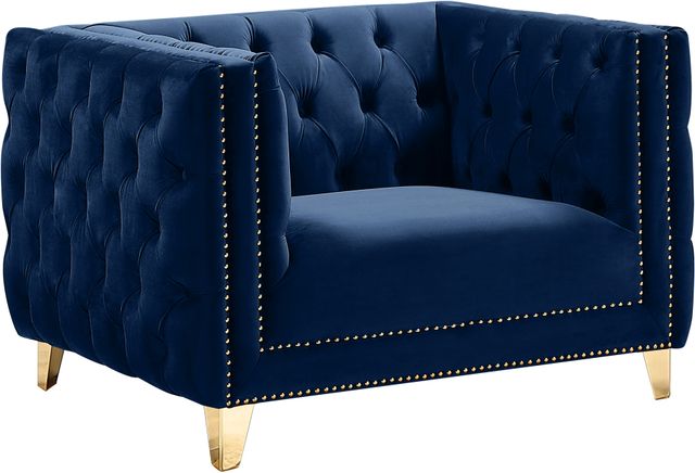 Meridian Furniture Michelle Navy Velvet Chair-0