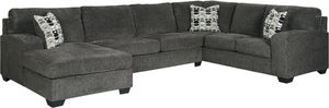 Signature Design by Ashley® Ballinasloe 3-Piece Smoke Left-Arm Facing Sectional and Chaise