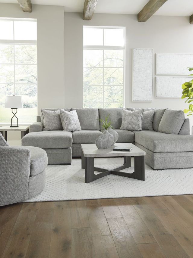 Signature Design by Ashley® Casselbury Cement Oversized Swivel Accent Chair-4